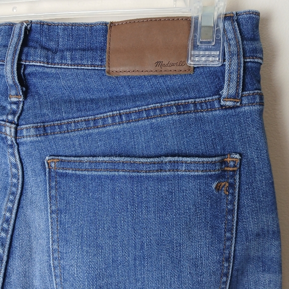 Madewell 9" high rise Skinny Distressed Med Wash Denim Size 26 EUC - Picture 8 of 11